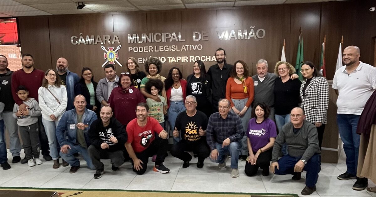 📍Convenção eleitoral do PSOL Viamão, firmando os nomes das pré-candidaturas a vereador e vereadora e apoiando a pré-candidata a prefeitura Fátima Maria (PT).