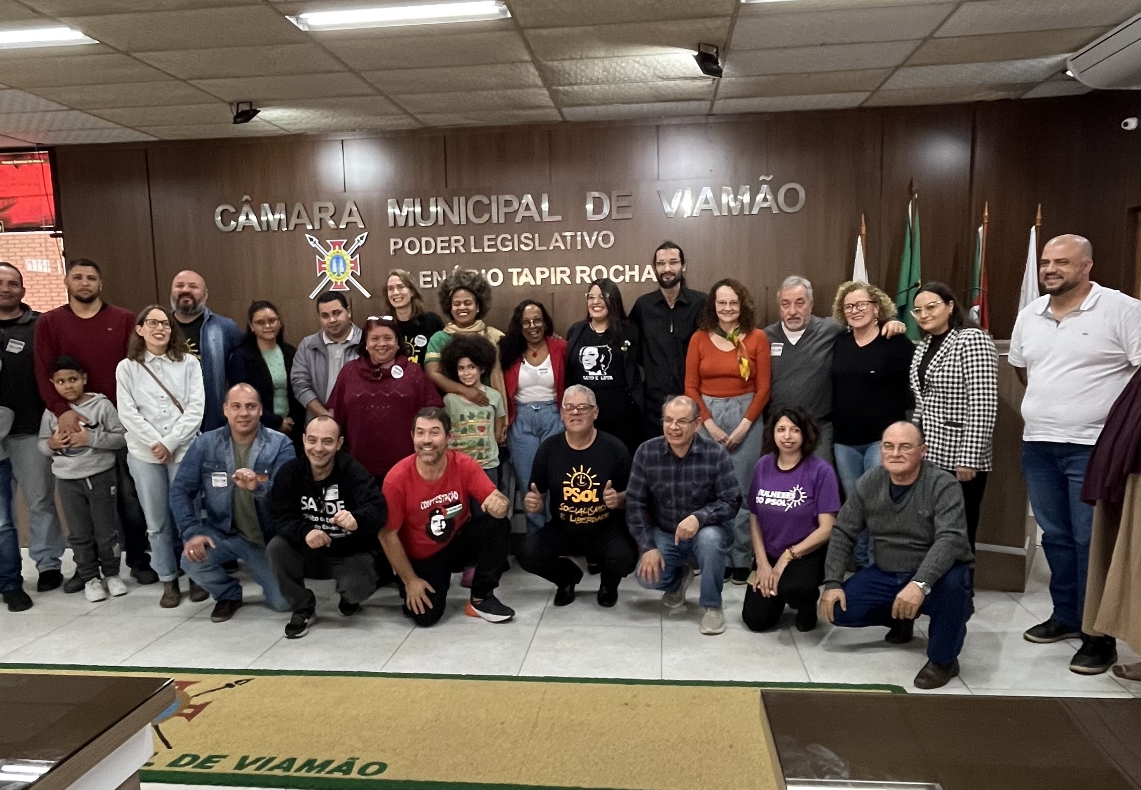 📍Convenção eleitoral do PSOL Viamão, firmando os nomes das pré-candidaturas a vereador e vereadora e apoiando a pré-candidata a prefeitura Fátima Maria (PT).