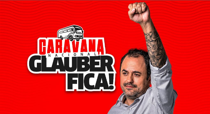 Glauber Braga desembarca em Porto Alegre no dia 12 de junho para mais um ato da Caravana Nacional “Glauber Fica”