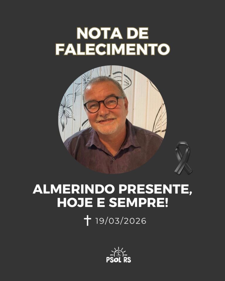 Nota de falecimento – Almerindo Cunha de Souza